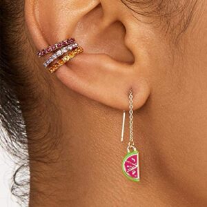 MOEPAPA Ear Cuff Colorful Clip on Hoop Earrings for Women 6pcs set