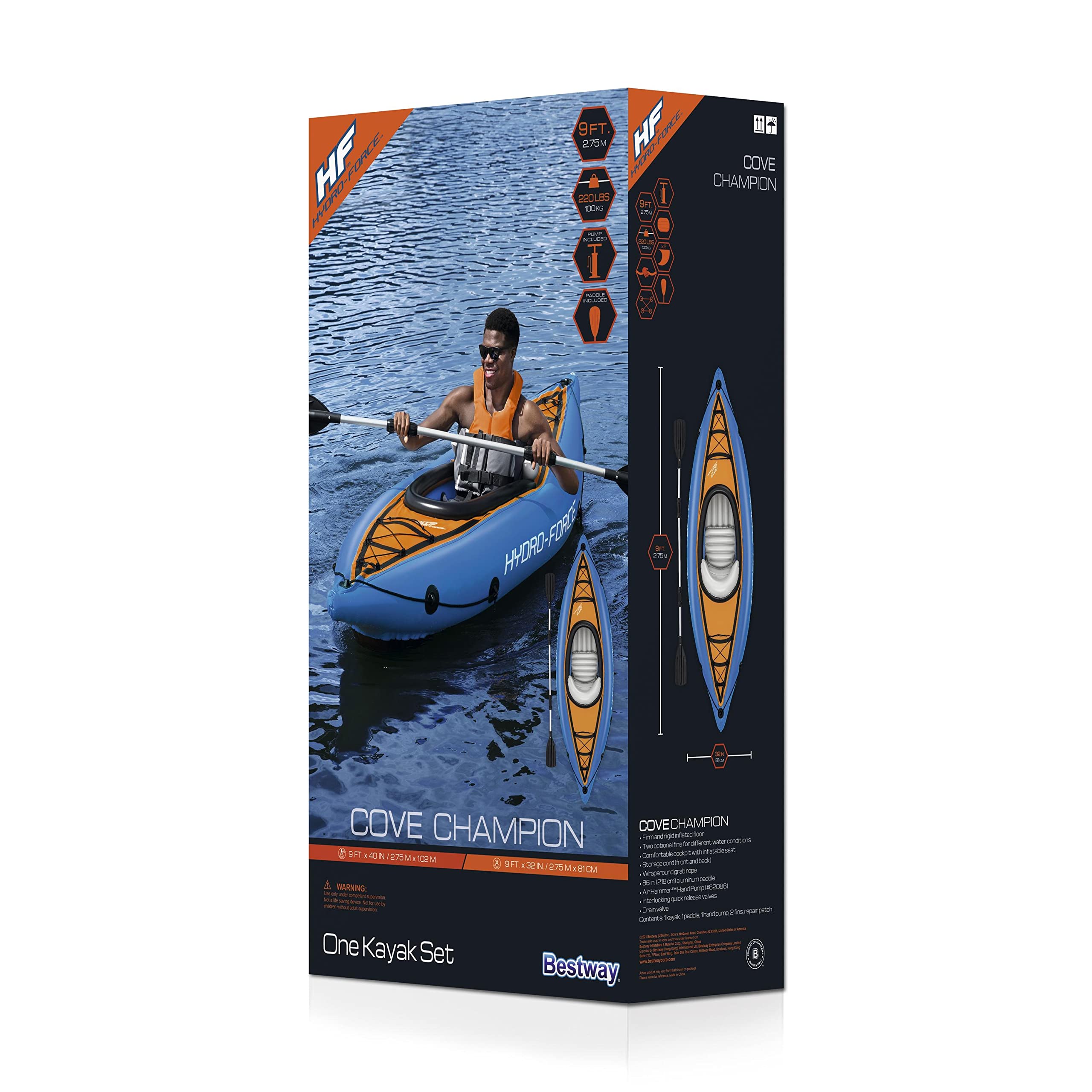 Hydro-Force Cove Champion Inflatable Kayak Set