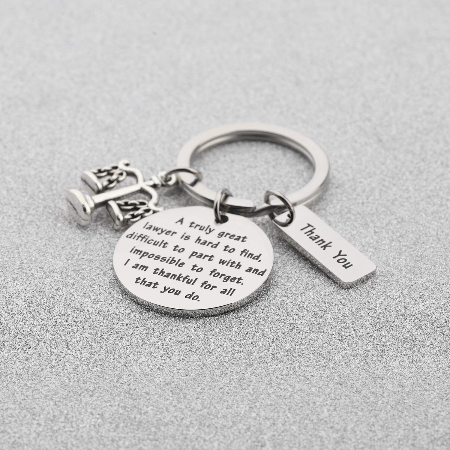 BAUNA Lawyer Gifts Scales of Justice Charms Keychain Retirement Gift