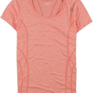 Reebok Womens Poly Marled Basic T-Shirt, Pink, Medium