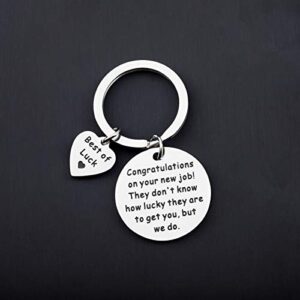 TGBJE Congratulations On Your New Job Keychain Best Of Luck Key Rings New Job Gift Coworker Leaving Gift (New job keychain)…