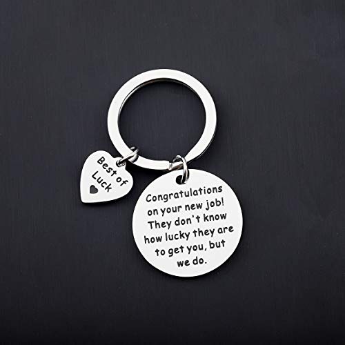 TGBJE Congratulations On Your New Job Keychain Best Of Luck Key Rings New Job Gift Coworker Leaving Gift (New job keychain)…