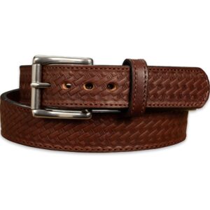 bullhide belts mens leather belt for casual dress, 1.50" wide 1.50" wide, brown, 38 inches