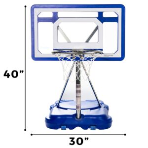 Franklin Sports Pool Basketball Hoop - Waterproof Mini Basketball Hoop for Poolside - Portable 30" Kids Basketball Hoop - Steel Construction - All Ages