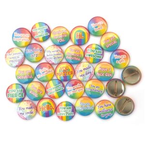 "love saves lives" mini pins - rainbow edition. (1" pins, 30 piece set))