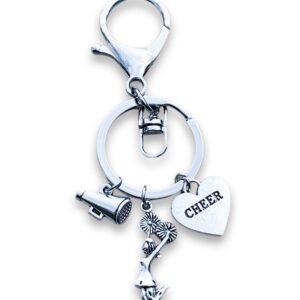 Sportybella Cheer Zipper Pull Keychain- Girls Cheerleading Key Chain, Cheerleader Charm Keychain, Cheer Jewelry - Gift For Cheerleaders & Cheer Teams