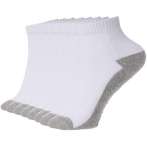 alpine swiss mens 8 pack cotton ankle socks athletic performance cushioned socks shoe size 6-12 wht