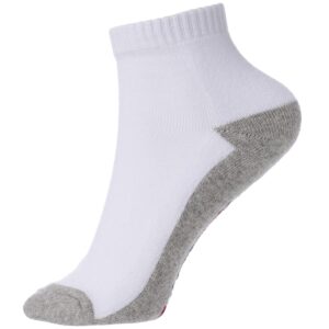 Alpine Swiss Mens 8 Pack Cotton Ankle Socks Athletic Performance Cushioned Socks Shoe Size 6-12 WHT