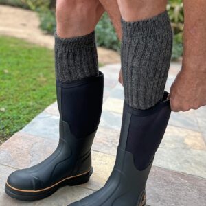 WARRIOR ALPACA SOCKS - Second to None Thick Alpaca Terry Lined Boot Socks - Unisex (1 Pair X-Large, Medium Gray)