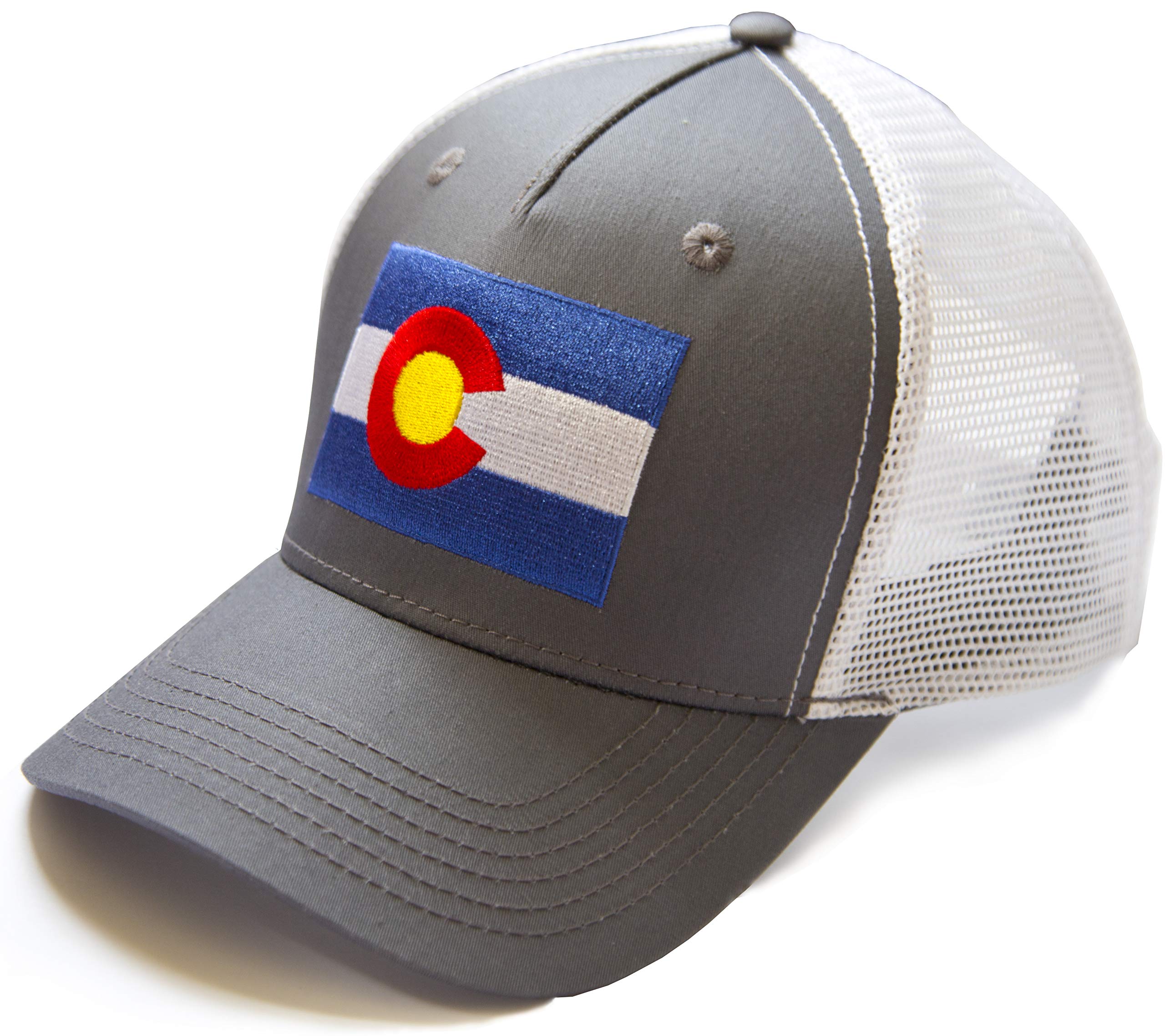 International Tie Colorado Hat for Men and Women – Colorado State Flag Themed Adjustable One Size Trucker Cap, Baseball, Snapback, Hat Mesh Back with an Embroidered Patch