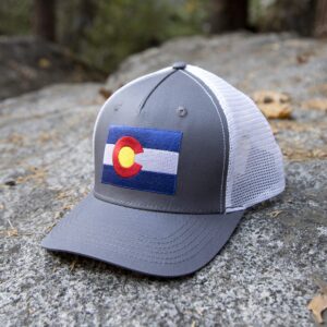 International Tie Colorado Hat for Men and Women – Colorado State Flag Themed Adjustable One Size Trucker Cap, Baseball, Snapback, Hat Mesh Back with an Embroidered Patch