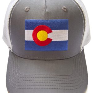 International Tie Colorado Hat for Men and Women – Colorado State Flag Themed Adjustable One Size Trucker Cap, Baseball, Snapback, Hat Mesh Back with an Embroidered Patch