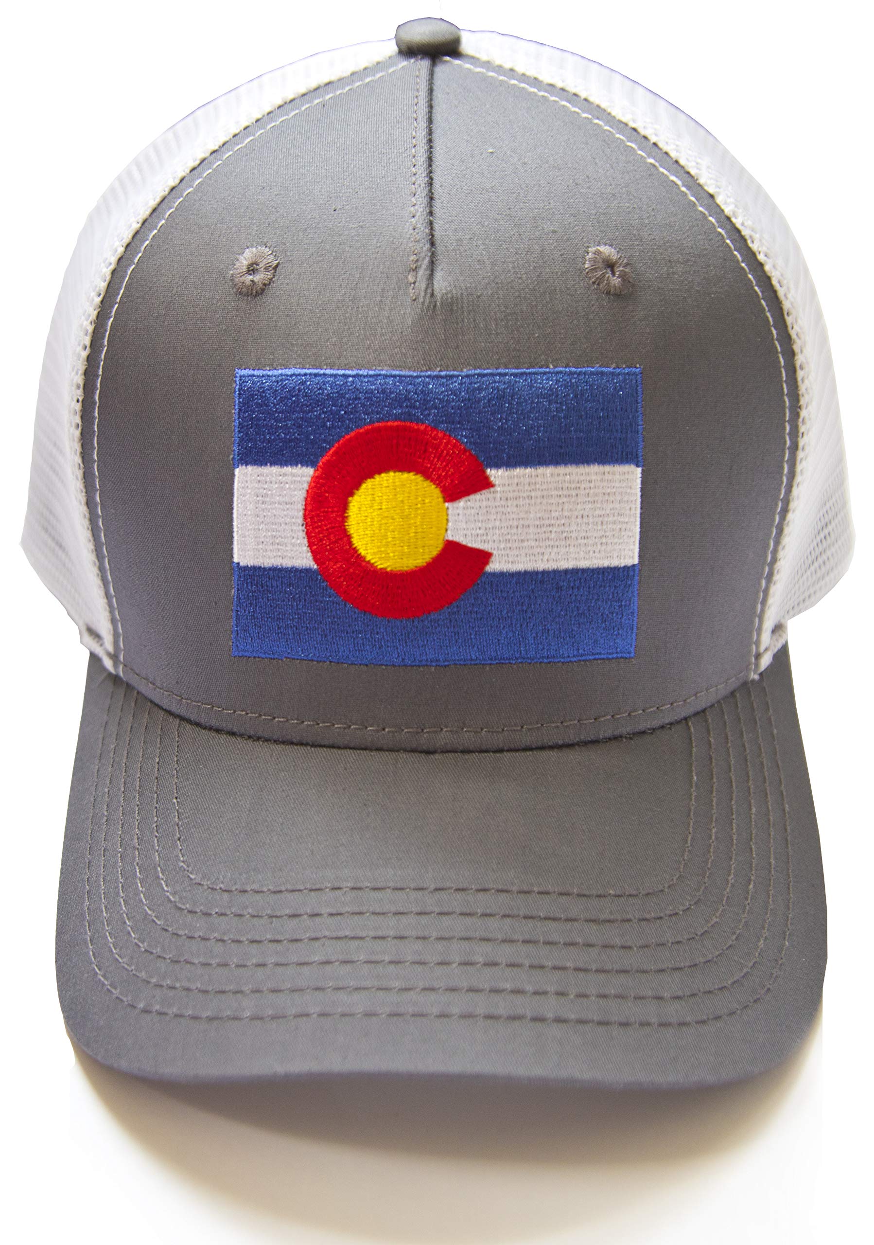 International Tie Colorado Hat for Men and Women – Colorado State Flag Themed Adjustable One Size Trucker Cap, Baseball, Snapback, Hat Mesh Back with an Embroidered Patch