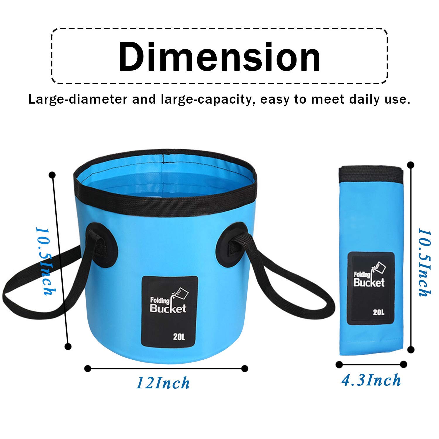 AINAAN Multifunctional Collapsible Portable Travel Outdoor Wash Basin Folding Bucket Water Storage Bag for Camping Hiking Travel Fishing Caravan Washing (Green