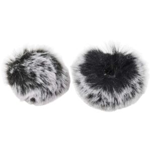 bnkenx 2pack professional outdoor furry windscreen muff wind lavalier microphone wind screen furry muffs windscreen muff windproof lavalier microphone sponge set diameter 1cm fits most lapel clip lav