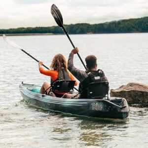 Perception Kayaks Tribe 13.5 Sit on Top Tandem Kayak for All-Around Fun Large Rear Storage with Tie Downs, Dapper