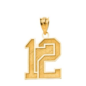 certified 14k yellow gold personalized sports charm jersey two digits number and name charm pendant