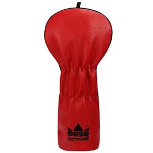 Craftsman Golf Driver Headcover Embroidery Bomb, Red and White PU Leather Golf Head Covers Driver #1 Fits Up to 460cc