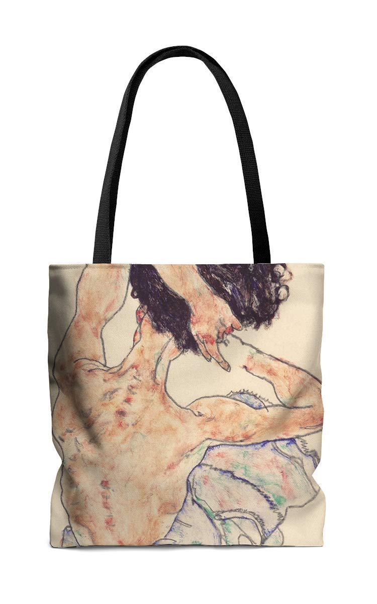 Egon Schiele - Sitzender Rückenakt - Art Tote Bag