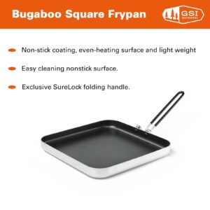 GSI Outdoors Bugaboo Frypan I Non-Stick Square Pan for Car Camping, Backpacking, and Home