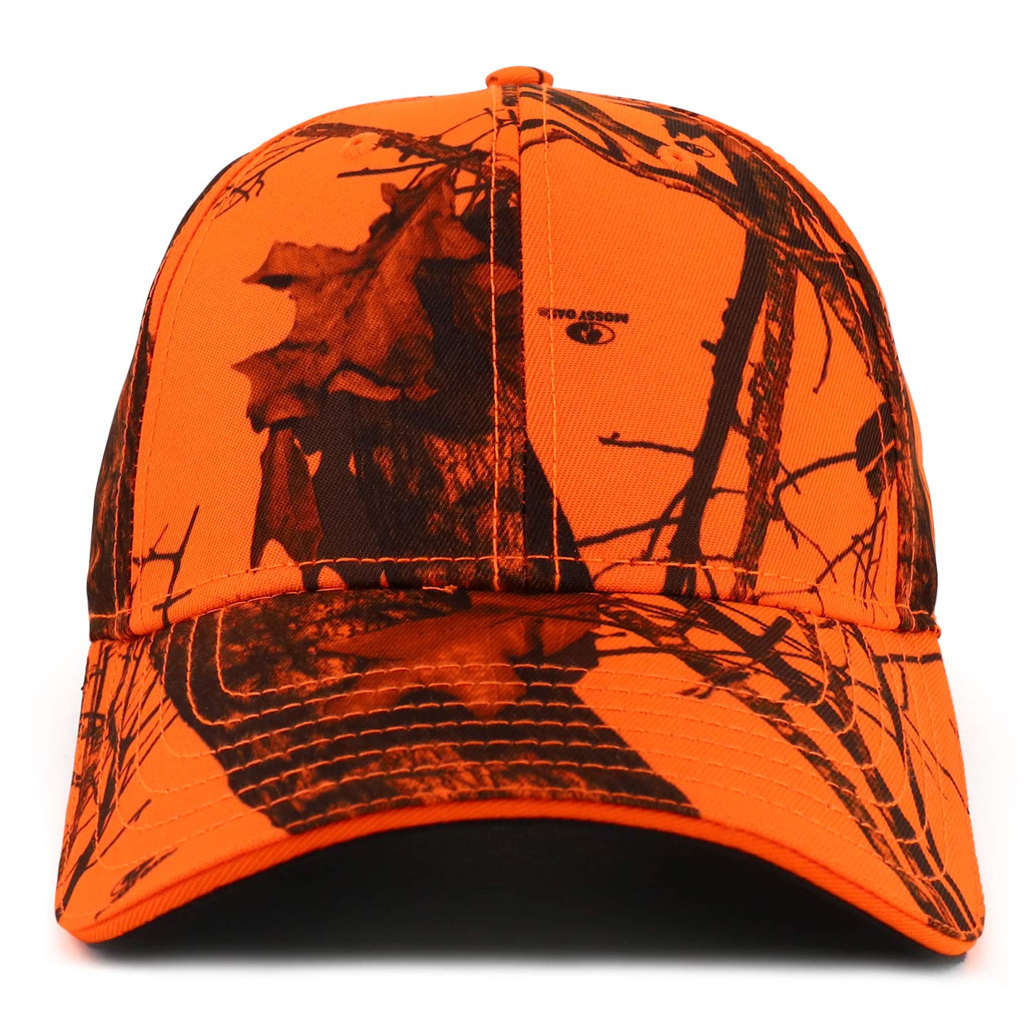 Armycrew Hunting Camouflage Outdoor Structured Sandwich Bill Baseball Cap - Blaze