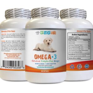 Dog Heart Guard chewable - Dog Omega 3 Fatty ACIDS - Fish Oil - Best Heart Brain Skin and Joint Health - Vet Recommended - Dog Fish Oil for Dry Skin - 1 Bottle (180 Softgels)