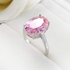 Goldenchen Fashion Jewelry Newest Oval Cut Natural Pink Fire Topaz Gemstone Silver Women Ring (8)