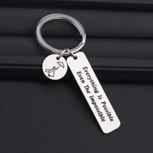 FOTAP Motivational Gift Everything Is Possible Even The Impossible Keychain Great Inspirational Gift (Mary keychain)