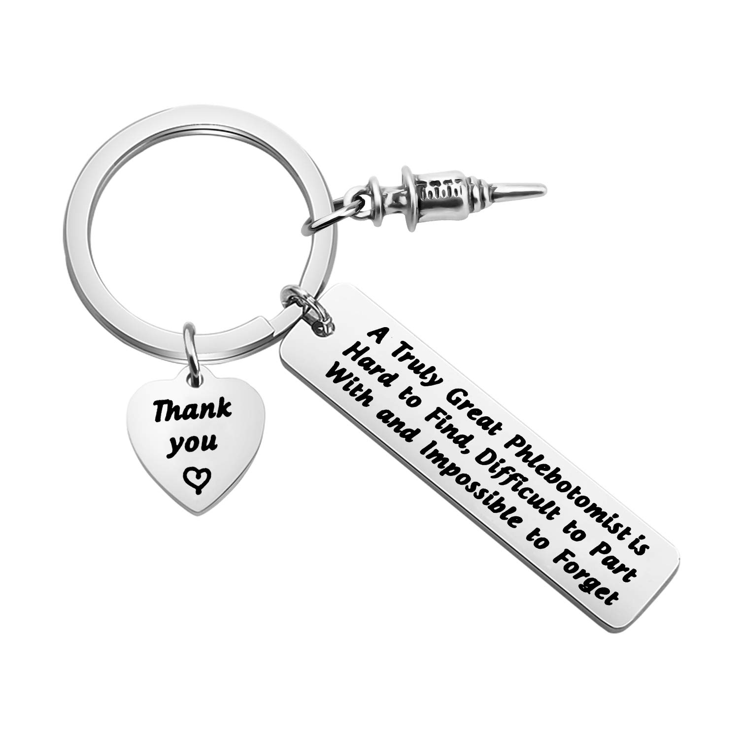 LQRI Phlebotomist Gifts Nurse Gifts Phlebotomy Keychain A Great Phlebotomist is Hard To Find