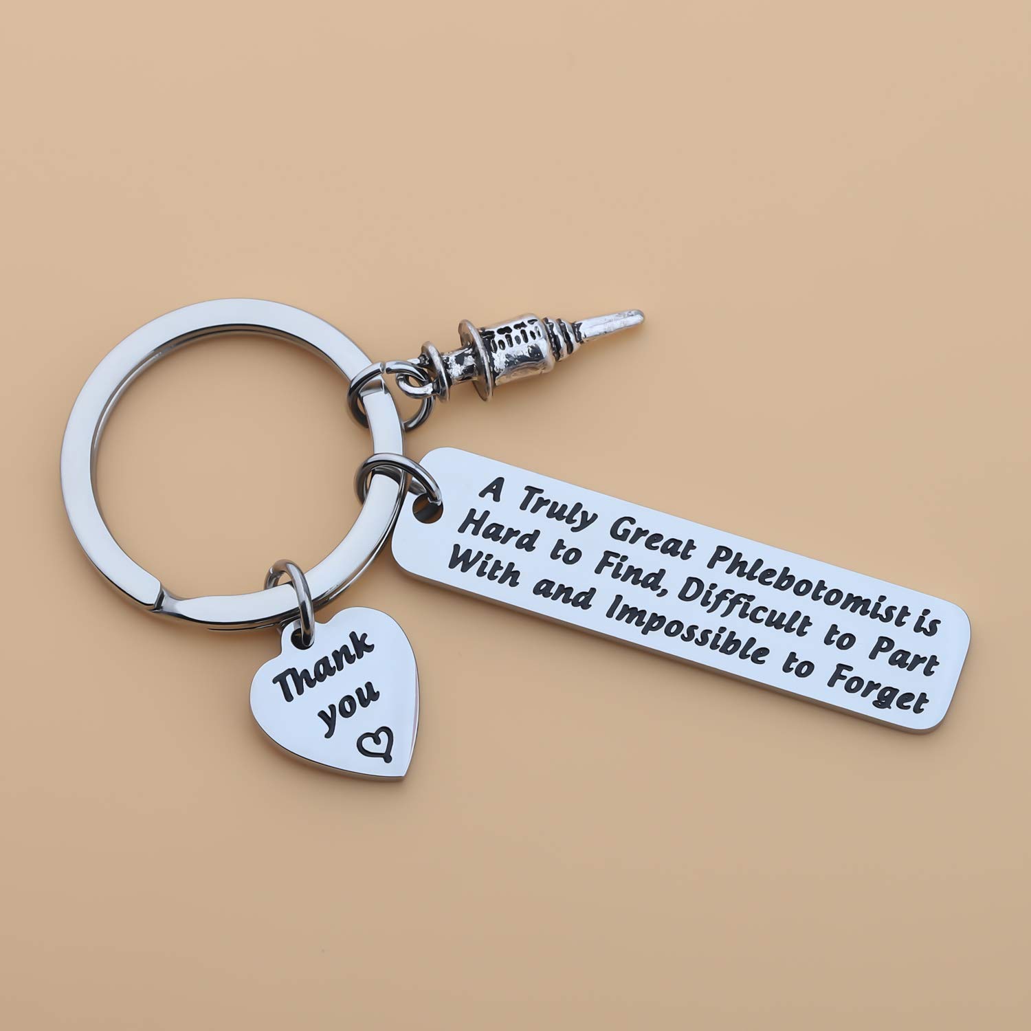 LQRI Phlebotomist Gifts Nurse Gifts Phlebotomy Keychain A Great Phlebotomist is Hard To Find