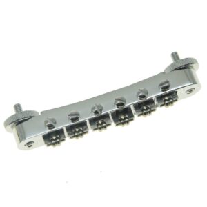 Dopro Chrome Guitar Roller Saddle Bridge Tune-O-Matic Bridge For USA Les Paul,SG,ES Dot,Gretsch Bigsby T-O-M with M4 Posts