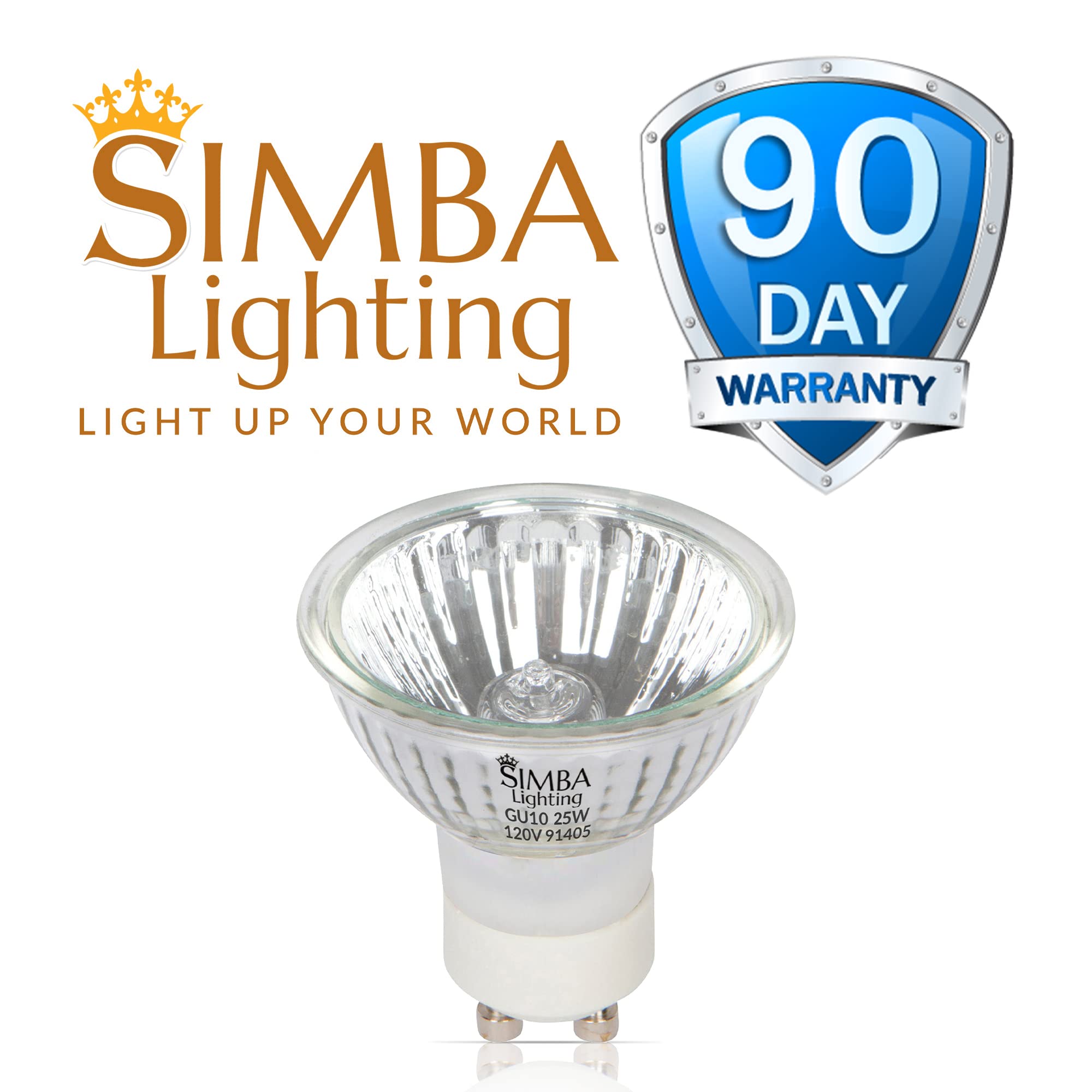 Simba Lighting 25W NP5 Candle Warmer ETC Replacement Light Bulb (4 Pack) Halogen GU10 120V for Wax Melt, Tart Burner, Recessed, Track Lighting, MR16 JDR with Glass Cover, Dimmable, Warm White 2700K