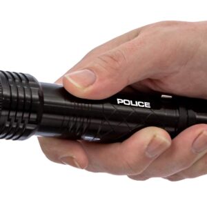 Police Stun Gun 1158 - Aluminum Series 59 Billion Rechargeable with LED Tactical Flashlight