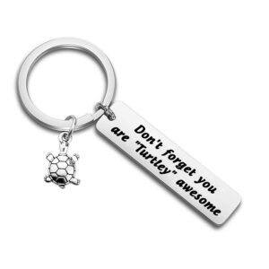 HOLLP Turtle Bracelet Awesome Bangle Beach Jewelry Don’t Ever Forget You Are Turtley Awesome Jewelry (Keychain)