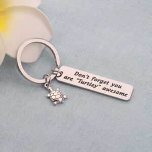 HOLLP Turtle Bracelet Awesome Bangle Beach Jewelry Don’t Ever Forget You Are Turtley Awesome Jewelry (Keychain)