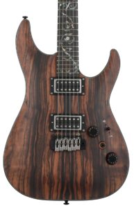 schecter c-1 exotic ebony electric guitar - natural satin