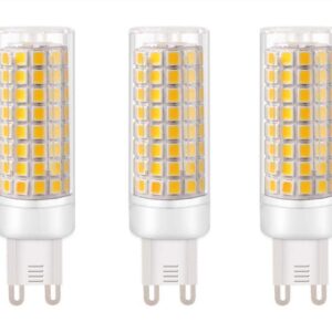 G9 LED Light Bulbs G9 Bi-Pin Base 9W (Equivalent to 100W Halogen Replacement) Warm White 3000K LED Corn Light for Home Living Room Bedroom Chandelier,102 LED 2835 SMD,Pack of 3