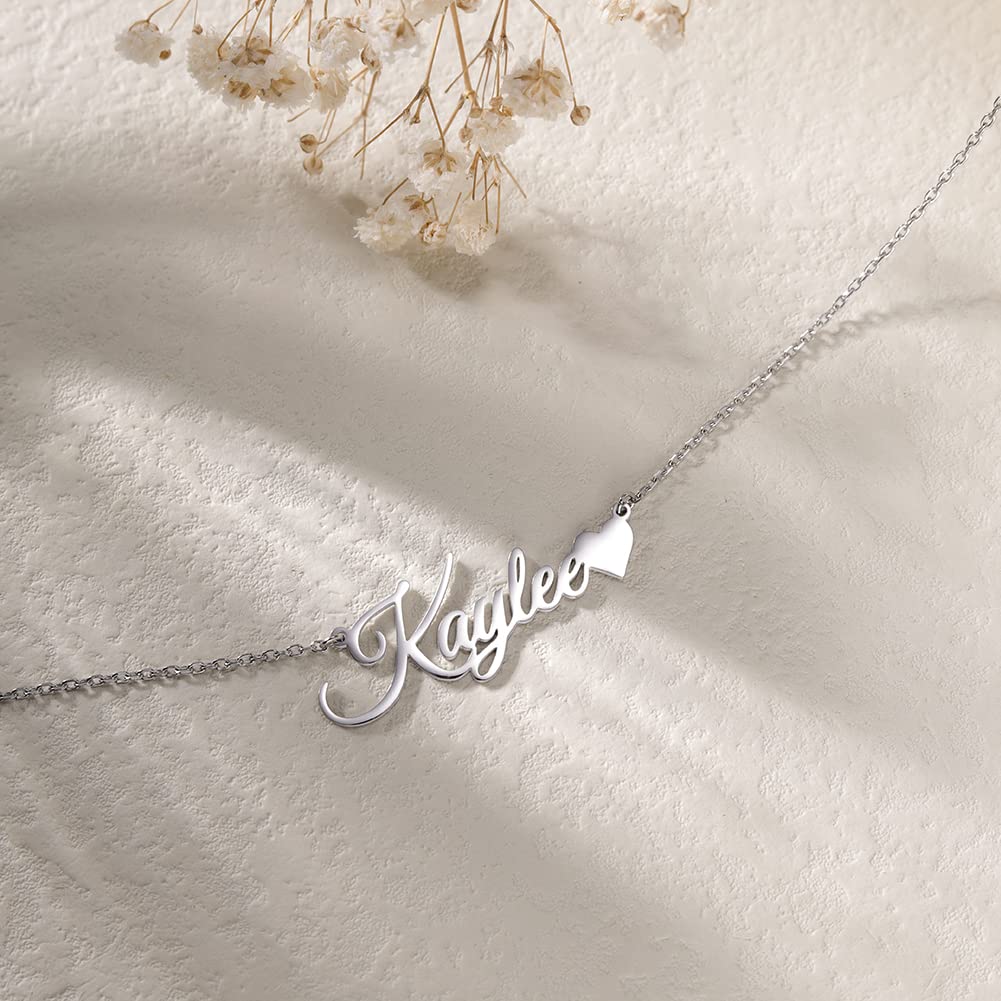 Custom Name Necklace Personalized Sterling Silver Necklaces for Women Customized Name Necklaces Pendant Jewelry Gifts for Women