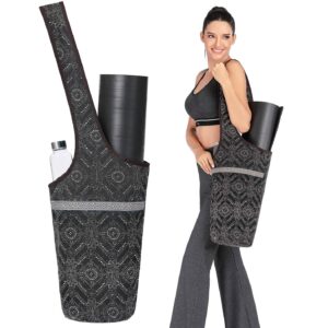 IUGA Yoga Mat Bag with Large Size Pocket & Inner Zipper Pocket, Yoga Carrier Bag Fit Most Yoga Mat Size