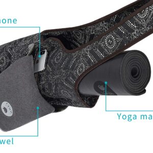 IUGA Yoga Mat Bag with Large Size Pocket & Inner Zipper Pocket, Yoga Carrier Bag Fit Most Yoga Mat Size