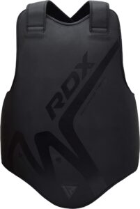 rdx chest guard for boxing, mma training -convex skin leather body protector for muay thai, martial arts, sparring rib shield armour for kickboxing, taekwondo & bjj