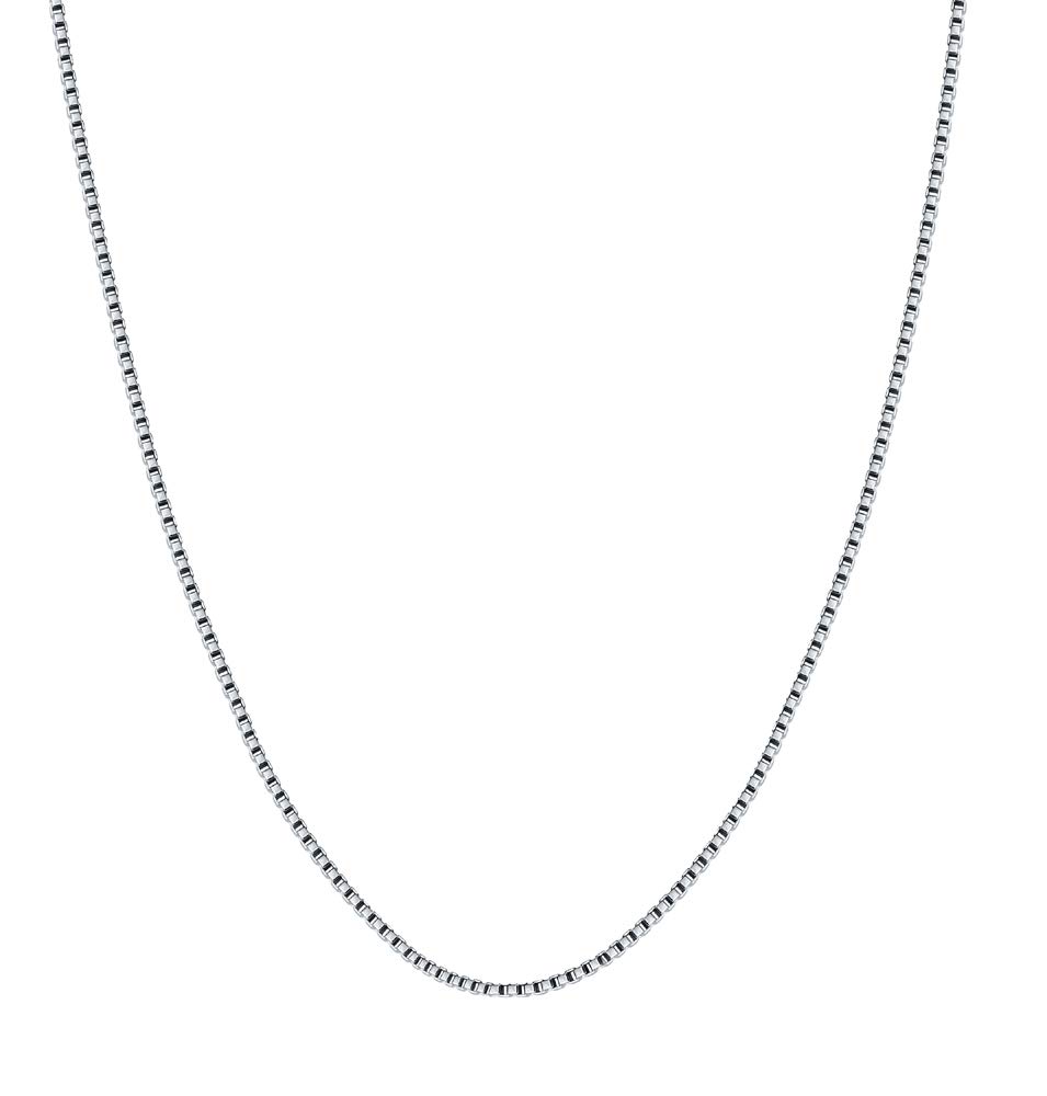 BORUO 925 Sterling Silver Box Chain Necklace, 1mm Solid Italian Nickel-Free Lobster Claw Clasp 18 Inch