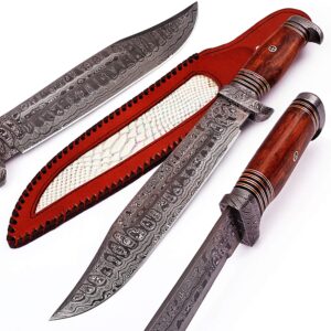 hunt for life bayou dweller damascus steel sporting hunting knife