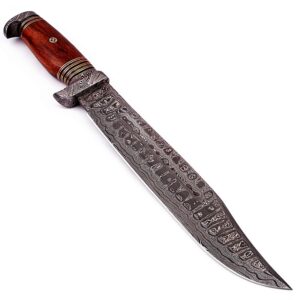 Hunt For Life Bayou Dweller Damascus Steel Sporting Hunting Knife