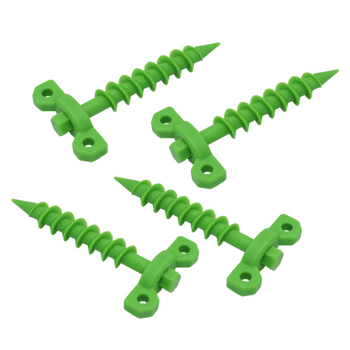 Grip 7.5" Hay Bale Screw Anchor Stake (4 Pack) - Holds Tight in Any Type of Bale - Tie Down Points for Rope, Bungee Cords, S Hook Straps - Polypropylene - Home, Outdoor, Farm