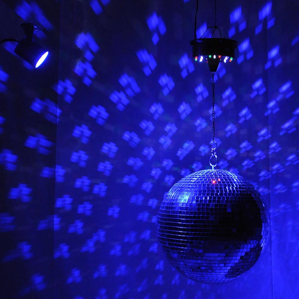 12" Mirror Disco Ball Great for a Party or Dj Light Effect Ideal for Party, Wedding, Pubs, banquets, Night Clubs and Disco Fits on Any Rotating Motor