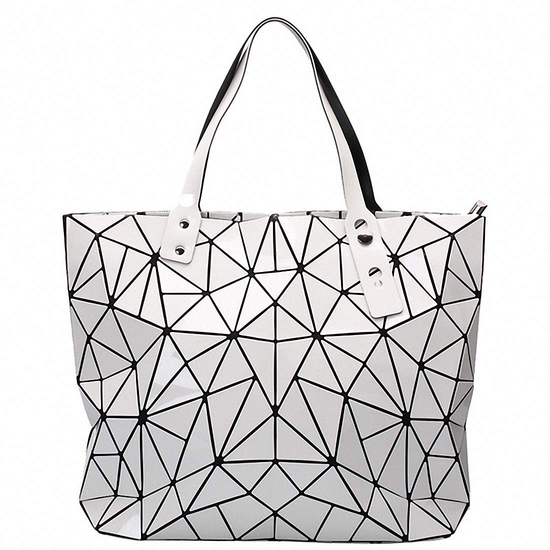 Geometric Lattice Top-handle Handbag for Women Matte Tote Purse Handbags Geometry Shoulder Bag