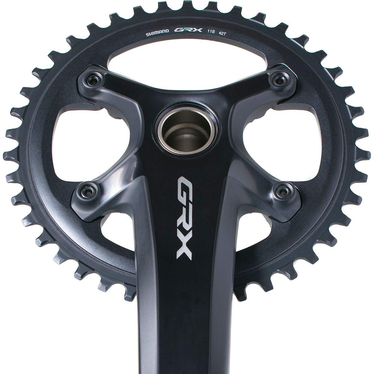 Shimano GRX FC-RX810-1 Crankset - 170mm, 11-Speed, 42t, 110 BCD, Hollowtech II Spindle Interface, Black