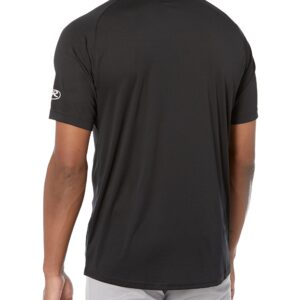 Rawlings Mens Crew Neck Short Sleeve T-Shirt Black L, Black, Adult Large