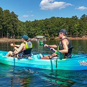 Perception Kayaks Perception Tribe 13.5 Sit on Top Tandem Kayak for All-Around Fun Large Rear Storage with Tie Downs, 13' 5"